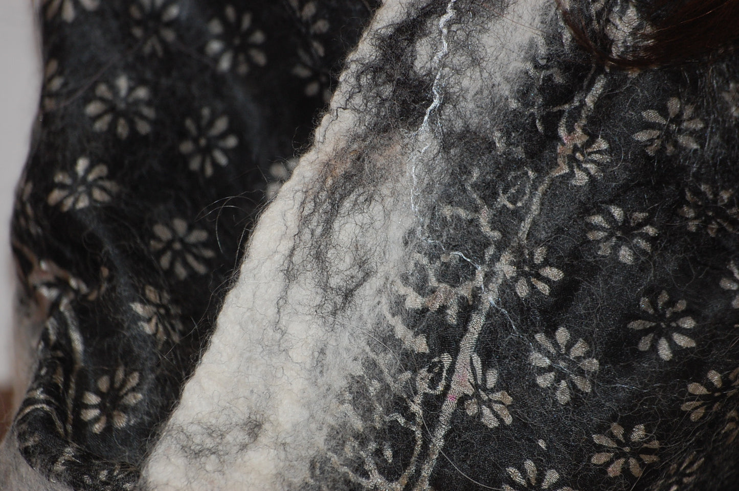 Nuno Felt Silk Scarf - (Black)