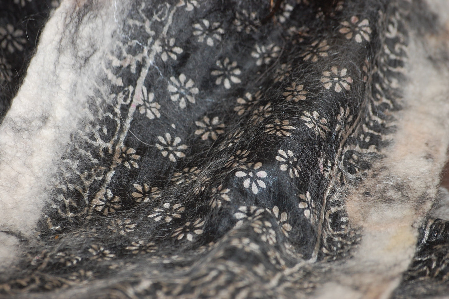 Nuno Felt Silk Scarf - (Black)
